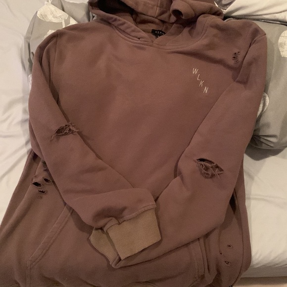 brown WLKN hoodie, size mens Large - Picture 2 of 5